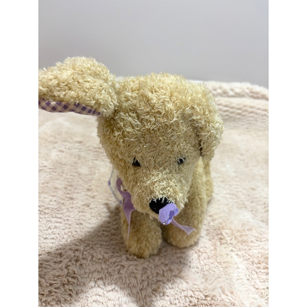 NWT Bath Body Works Butter Flutter Plush Dog Tan Purple Butterfly Stuffed Animal